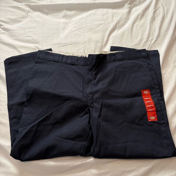 Dickies Original 874 Work Pants Navy Blue Wear Skater Flat Front Men’s 46X30 NWT - Picture 2 of 6